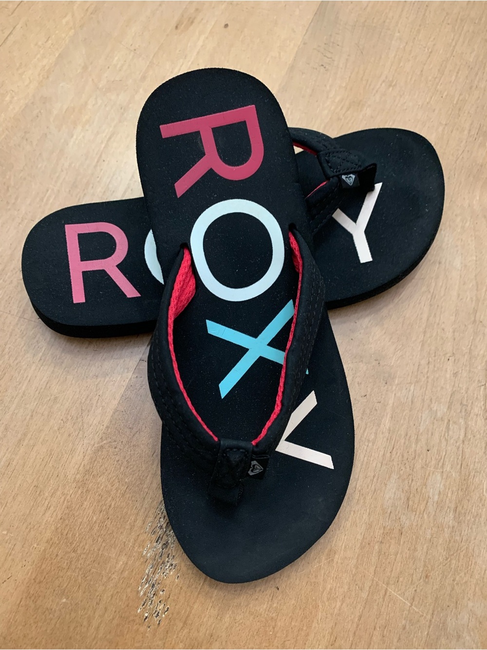 Roxy Black Sandals Girls Size 3